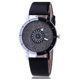 Creative Dial Design Leather Clock