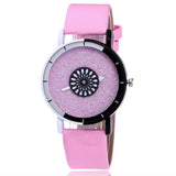 Creative Dial Design Leather Clock