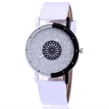 Creative Dial Design Leather Clock