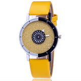 Creative Dial Design Leather Clock