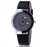 Creative Dial Design Leather Clock