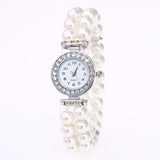 Small Dial and Pearl Strap Clock